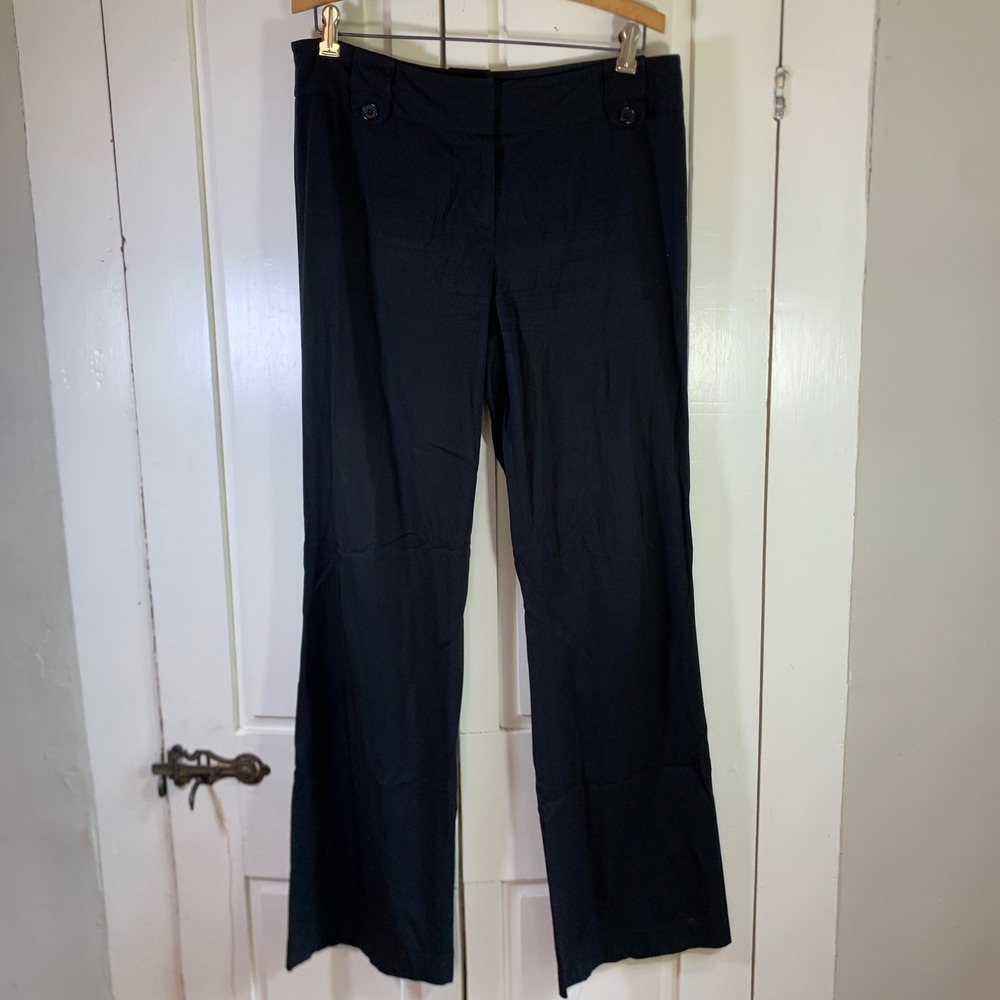 Ann Taylor LOFT Marisa‎ Black Wide Leg Trousers Dress Pants Womens Size 6